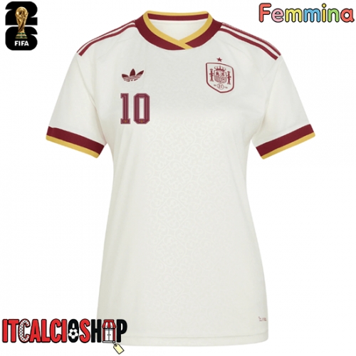 Spagna Dani Olmo #10 Seconda Maglia Femmina Mondiali 2026 Manica Corta